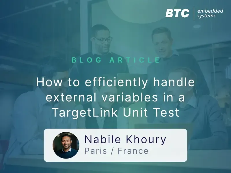 How to efficiently handle external variables in a TargetLink Unit Test